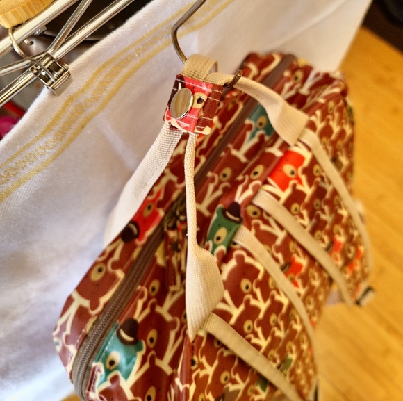 NEW Top Handled Waterproof Vinyl Print Backpack - Picture 8 of 13